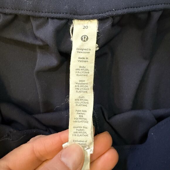 Lululemon Keep Moving Jogger Womens 20 Navy Performance Sweatpants - Picture 6 of 9